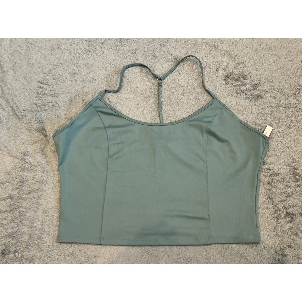 NWT Victoria's Secret Sports Bra Tank Top Womens 2XL Teal Active Racerback
